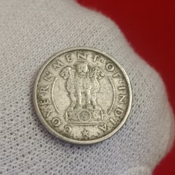 Alternative view of One Rs Scare Coin Copper Nickel 1950 Year Republic of India