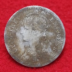 Alternative view of 1/4 RUPEE VICTORIA EMPRESS 1898 CLCUTTA MINT