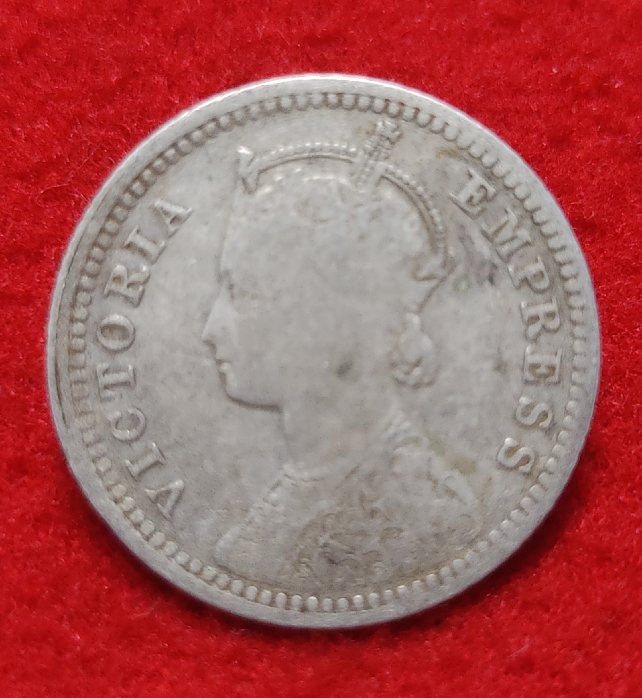 1/4 RUPEE VICTORIA EMPRESS 1897 CALCUTTA MINT - Image 2