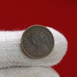 Alternative view of Victoria Empress 1/12 Anna Copper 1901 Year Calcutta Mint British of India