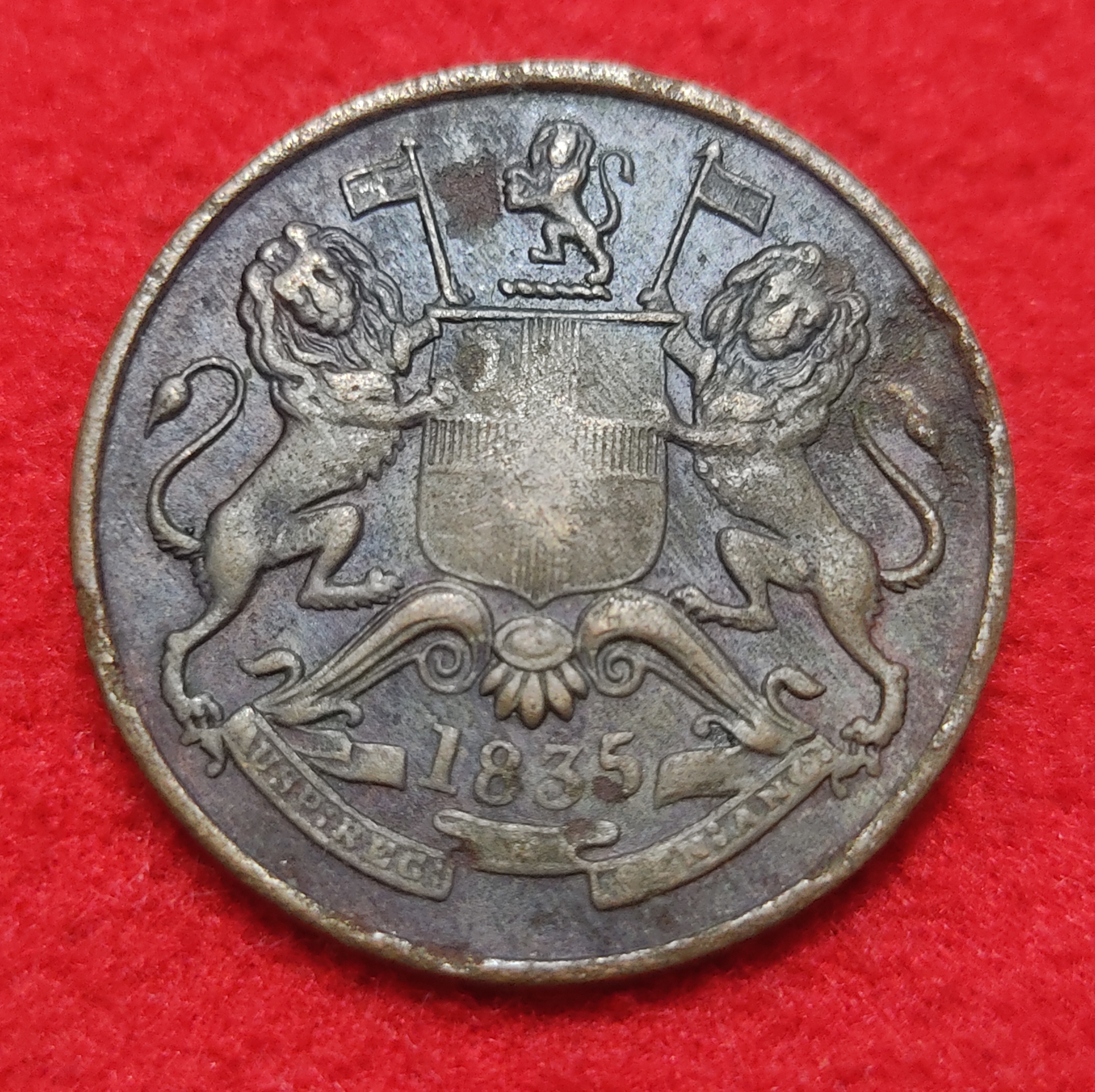 EAST INDIA COMPANY HALF ANNA 1835