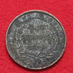 Alternative view of EAST INDIA COMPANY HALF ANNA 1835