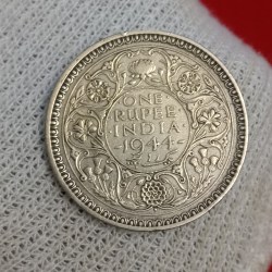 George Vi One Rs Scare Silver Coin 1944 Year Good Condition Bombay Mint