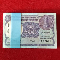 One Rs Old Small Coin Ex Rare Bundle Finance Minister M.Narasimham 1981 Year Gem Unc Condition Full Bundle 311501