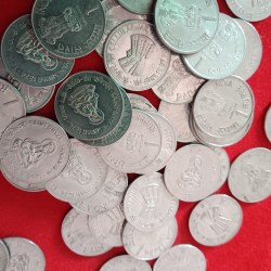 Alternative view of One Rs FSS Scare Coins Saint Dyaneshwar Cellur Jail 70 Pcs Given Republic of India