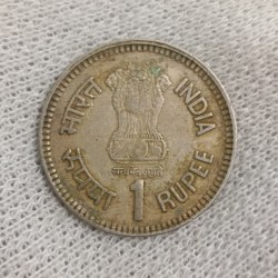 Alternative view of One Rs Rare Jawaharlal Nehru Mule Coin Lion Side Bombay Mint 1989 Year 04
