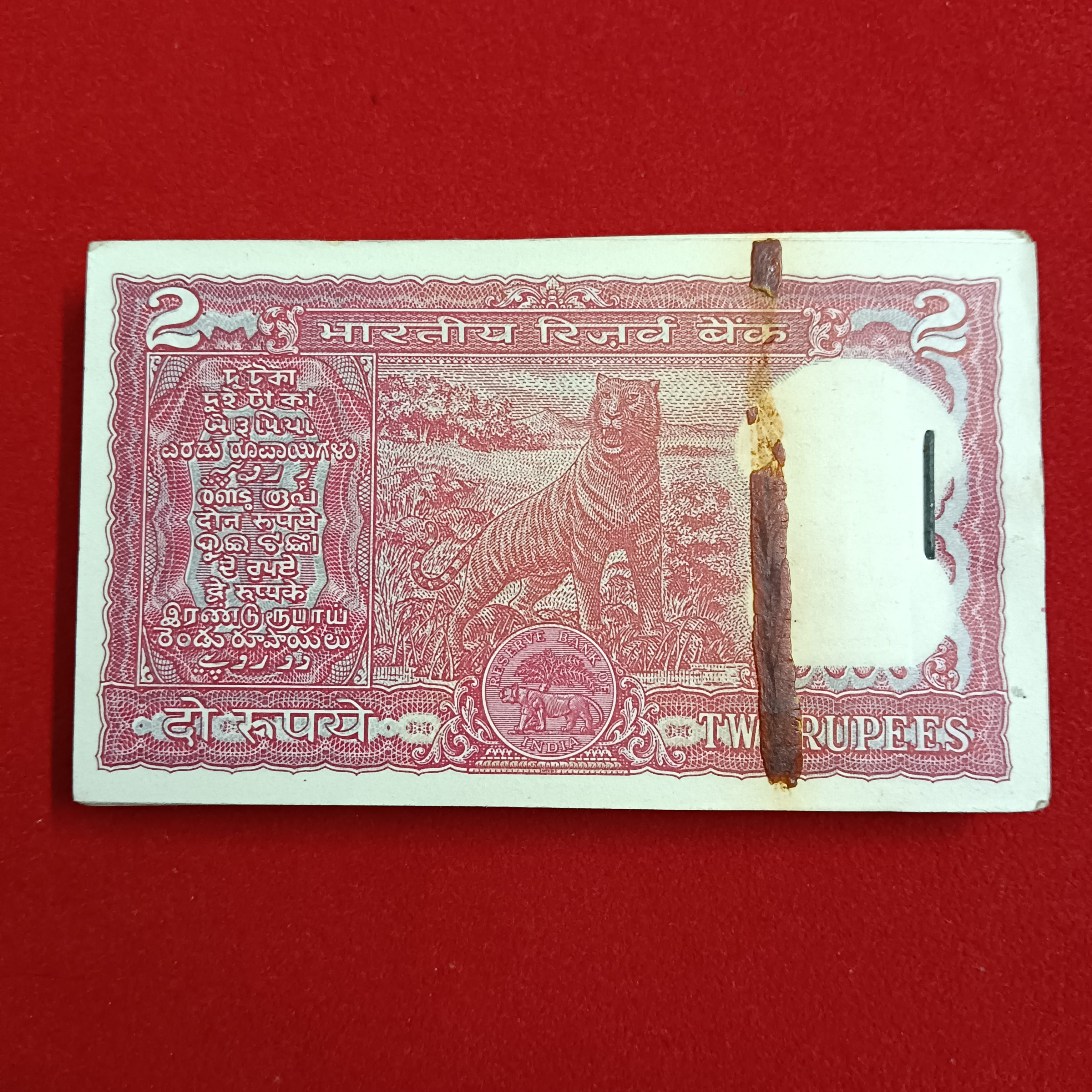 Two Rs Rare Tiger Bundle Governor IG Patel Ending 420 Choclate Bundle 093401 - Image 5