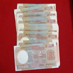 Alternative view of Two Rs Satalite Issue Notes 226 Pcs Mix Governors Unc Condition Republic of India