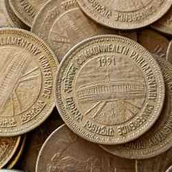 Republic India Denominaton 1₹ Metal copper nickel Backside of commonwealth parliamentary conference 25 piece given Same and similar piece available