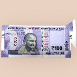 Rs 100 India Banknote Butterfly Extra Paper Error Unique and Rare