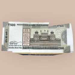 Alternative view of Rs 500 India Banknote Butterfly Extra Paper Error Unique and Rare
