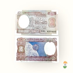 B34 Rs 2 India Banknote Signature Series Signed By R N Malhotra Inset A 1985 to 90 Issue