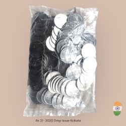 Rs 2 Kolkata Mint 2020 Definitive Issue Pouch 100 Coins Very Unique and Rare Drop Issue Unique and Rare