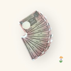 Re 1 India Banknote Fancy Set 001687 to 009687 Gem Unc Unique Latest Issue