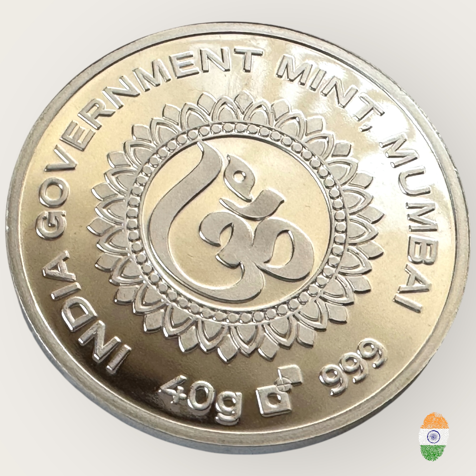 40 grams Sree Ganesh Pure Silver Limited Issue Issued By India Government Mint Mumbai - Image 2