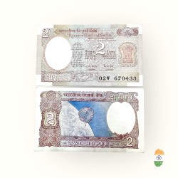 B31 Rs 2 India Banknote Signature Series Signed By R N Malhotra Inset A 1985 to 90 Issue Unique and Rare