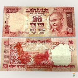 E 25 Rs 20 India Banknote Signature series Signed by Y V Reddy Inset R 2007 issue Unc Unique and Rare