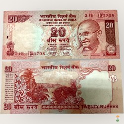 E 24 Rs 20 India Banknote Signature series Signed by Y V Reddy Inset E 2007 issue Unique and Rare