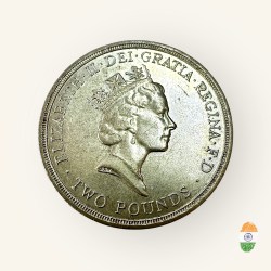 United Kingdom 2 Pound Issue Queen Elizabeth Very Unique and Rare