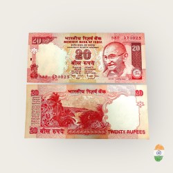 E16 Rs 20 India Banknote Signature series Signed by Bimal Jalan Inset A 1997 to 2003 issue UNC Unique and Rare