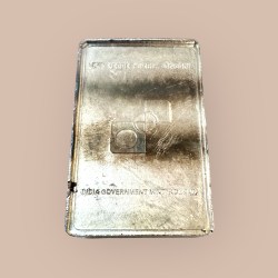Alternative view of 100Gm Kolkata Pure Silver Limited Issue Issued By India Government Mint Kolkata Bar Limited Edition Ultra Rare