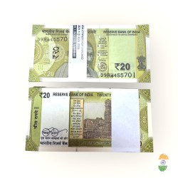 Rs 20 India Banknote Star Serial Packet 39R 455701 To 800 Inside 786 Issue 100 Notes in Serial UNC Unique and Rare