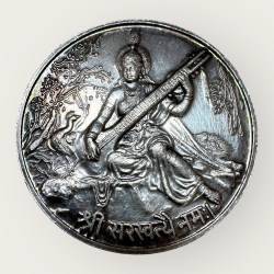 Maa Sarawati Devi Pure Vintage Issue NM Series 25 Grams Gini Very Unique and Rare 18th and 19th Century Issues