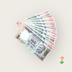Rs 100 India Banknote Fancy Set 1000000 to 900000 Unique and Rare Previous Issue Small Font