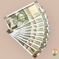 Rs 500 India Banknote Super Prefix Fancy Number Set 100000 To 900000 Gem Unc Unique and Rare