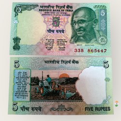 C 38 Rs 5 India Banknote Signature series Signed by Y V Reddy Inset L 2003 to 2005 Issue Unique and Rare