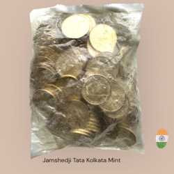 Rs 5 Government Of India Issue Jamshedji Tata Kolkata Mint RBI 100 Coin Pouch Commemorative Issue