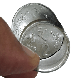 2 Rupees Fss MATED PAIR [Double Strike + Partial Brockage] Error 2 Coins Set **EX-RARE** High Collectable Grade.