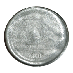 Alternative view of 2 Rupees Fss MUDRA Series Year 2007 BROAD STRUCK BROCKAGE/LAKHI Error **RARE** Top UNC Grade.