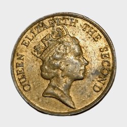 Alternative view of HONG KONG Copper 10 CENTS Year 1992 Queen ELIZABETH-II "Small Size" **SCARE** High Collectable Grade.