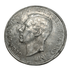Alternative view of AUSTRALIA Silver ONE CROWN King GEORGE-VI Year 1937 COMMON WEALTH "CROWN" Size "REPLICA" or "TOKEN" Coin.