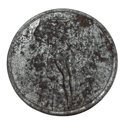 Alternative view of LEONARDO DA VINCI Year [1452-1519] CROWN Size Silver Platted TOKEN Coin.