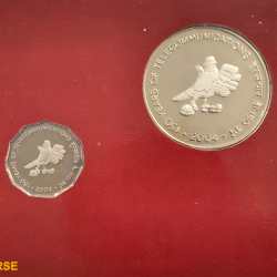 Alternative view of 150 YEARS OF TELECOMMUNICATION RARE 2 COINS (PROOF SET) KOLKATA MINT