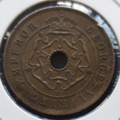 British - Southern Rhodesia - Zimbabwe, 1 Penny, 1947, George VI, KM# 8a, Condition as per image. - Image 2
