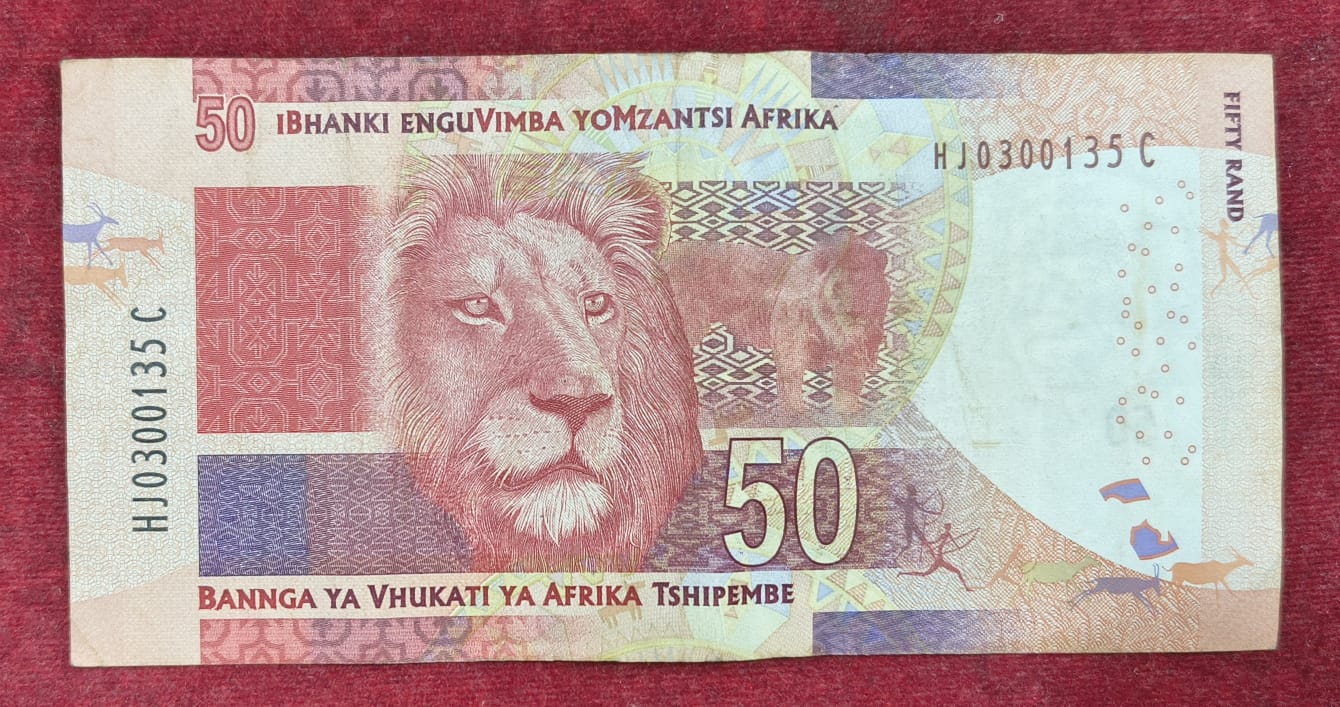 South Africa 50 Rand With Omron rings rare note - Image 2