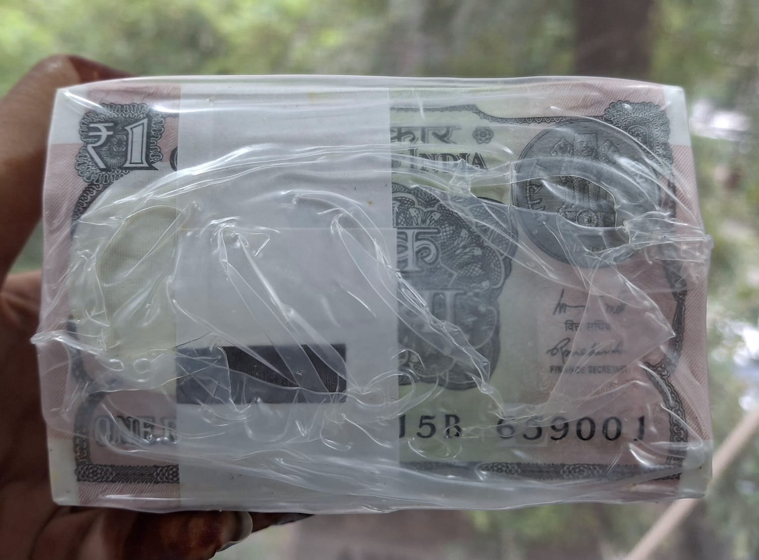 1 Rupees 2015 Sealed Pack Rim Old Issue Governor Rajiv Mehrishi 1000 notes Packed Rim