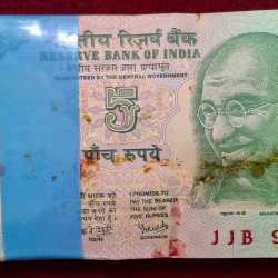 5 Rupees Gandhi Governor Y.b.reddy Rare Serial Packet