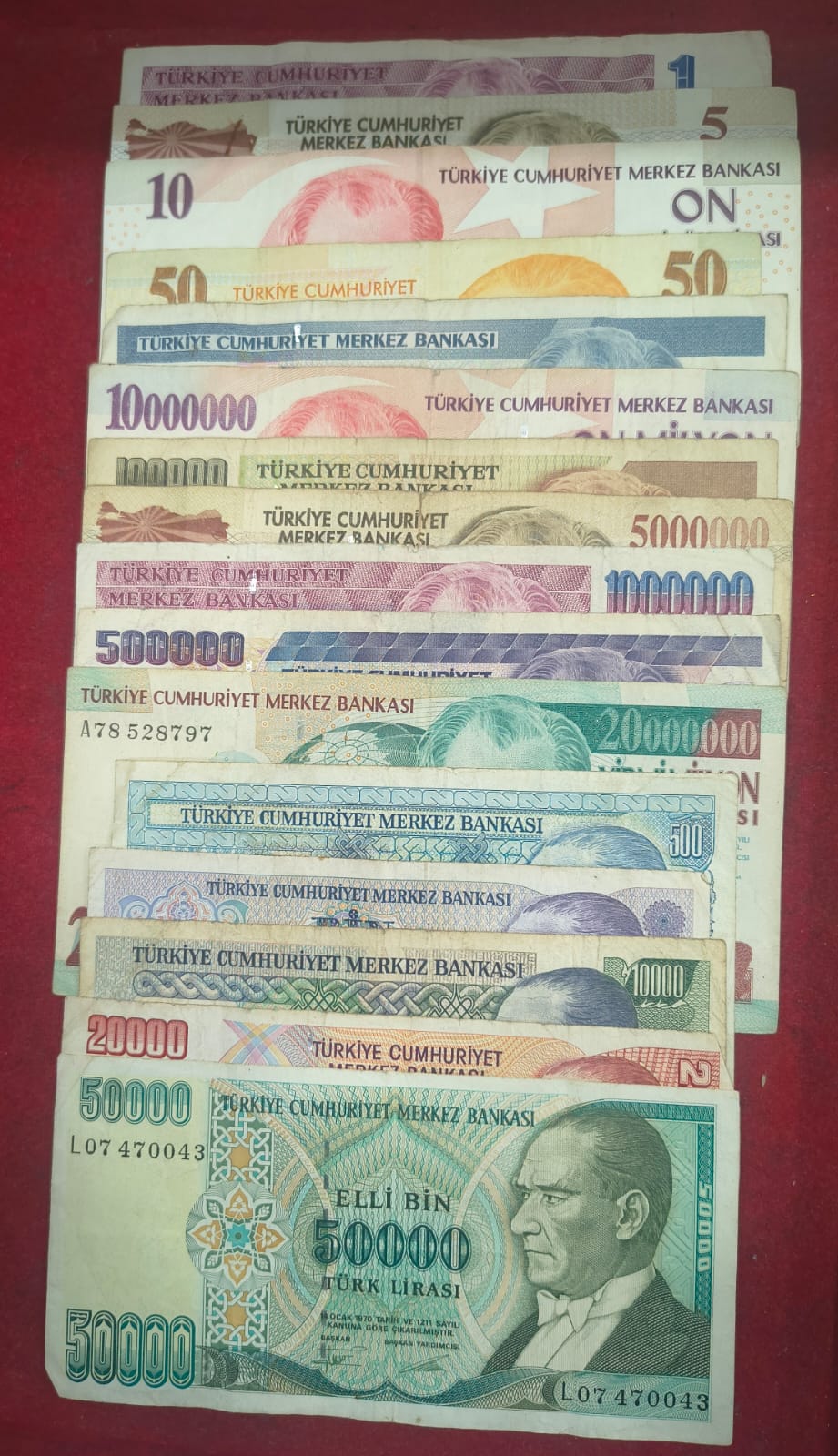 16 DIFFERENT TURKEY ALL DIFFERENT DENOMINATION RARE SET