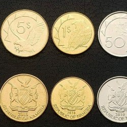 Namibia, 5 coin set, UNC Condition.