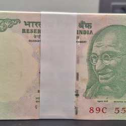 5 Rupees Gandhi Governor D.Subbarao Rare ( 100 Note) Serial Packet with Doubling Number 553553