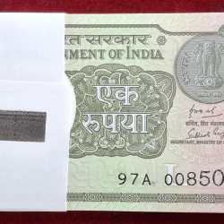1 Rupees 2018 Governor Subhash GARG Rare GEM UNC Serial Packet with Lower Number 008501-008600