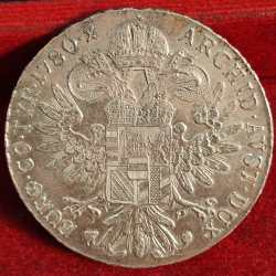Alternative view of Austrian Empire 1 Thaler - Maria Theresia Posthumous 1780 Silver Weight 28.0668 g Extermaly rare coin #A-446