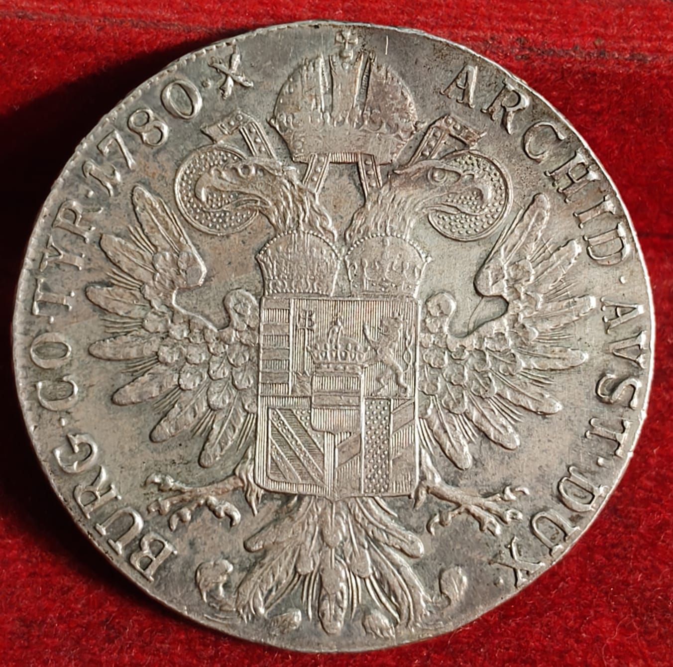 Austrian Empire 1 Thaler - Maria Theresia Posthumous 1780 Silver Weight 28.0668 g Extermaly rare coin #A-447 - Image 2