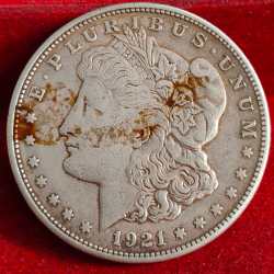United States america 1921 silver 1 Dollar "Morgan Dollar silver Weight 26.73 g Extermaly rare coin # A-458