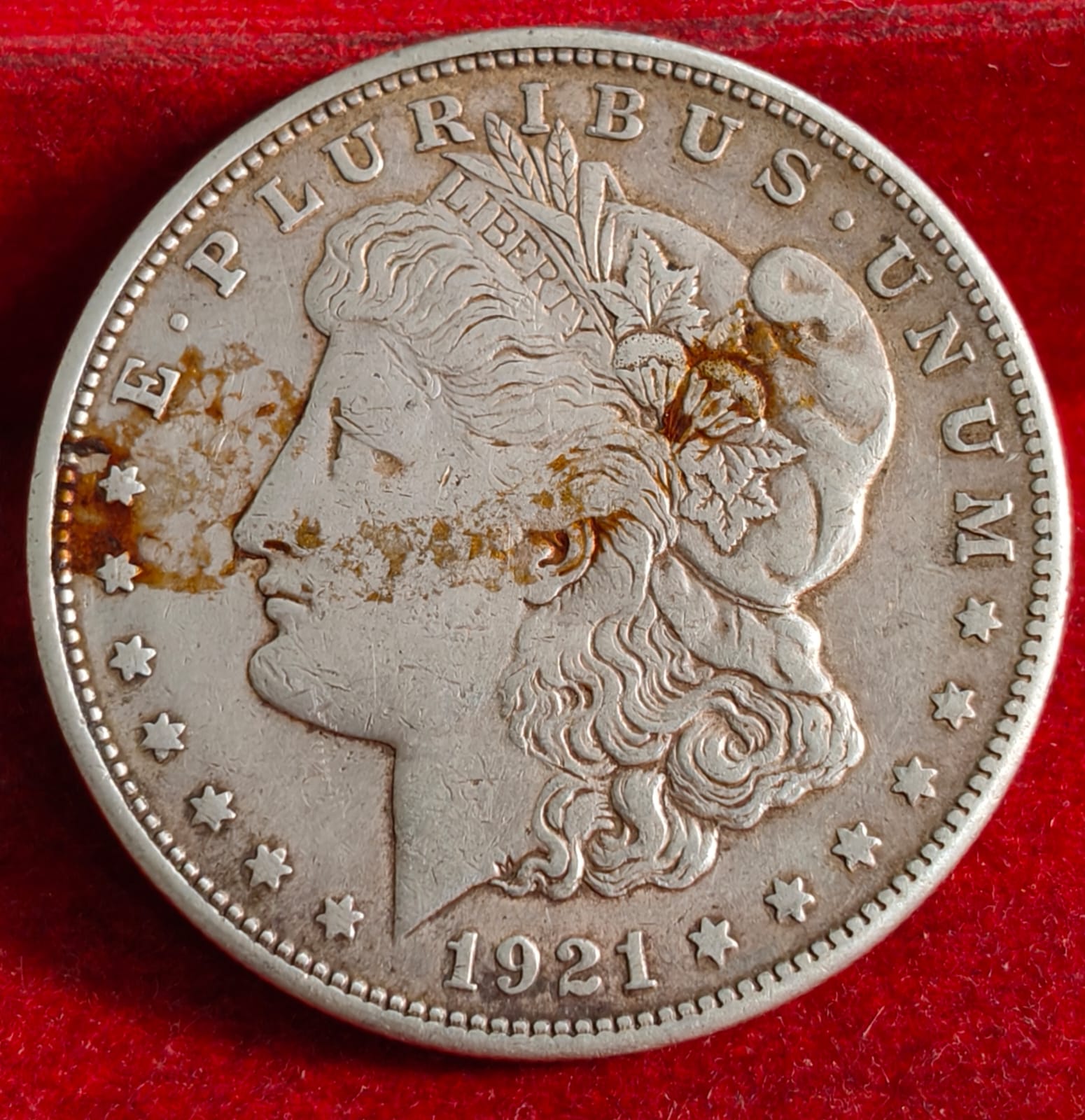 United States america 1921 silver 1 Dollar "Morgan Dollar silver Weight 26.73 g Extermaly rare coin # A-458