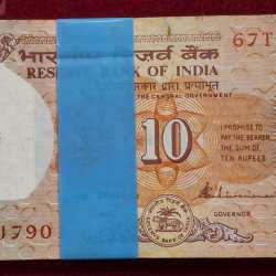 10 RUPEES SHALIMAR GOVERNOR S.VENKATARAMAN RARE ( 100 NOTE ) SERIAL PACKET